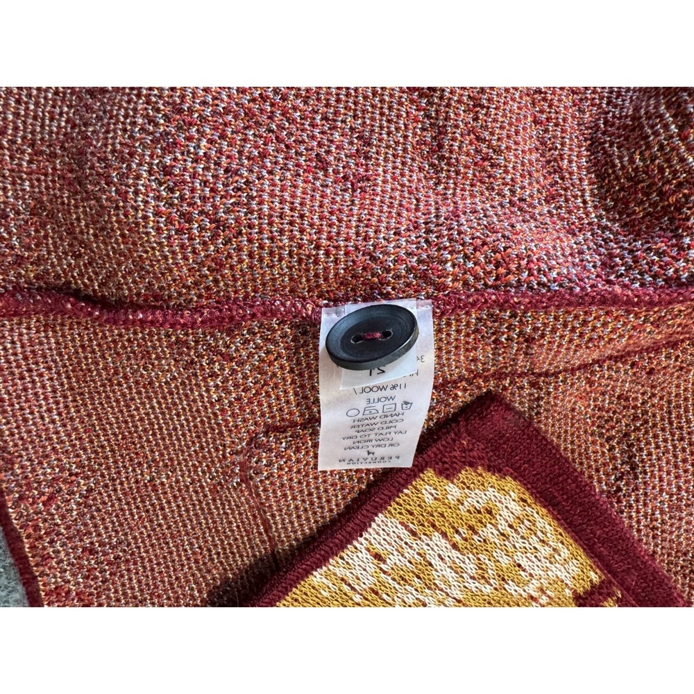 Peruvian Connection Baby Alpaca Wool Cardigan Women M EUC Long Sleeve Floral - Picture 12 of 12